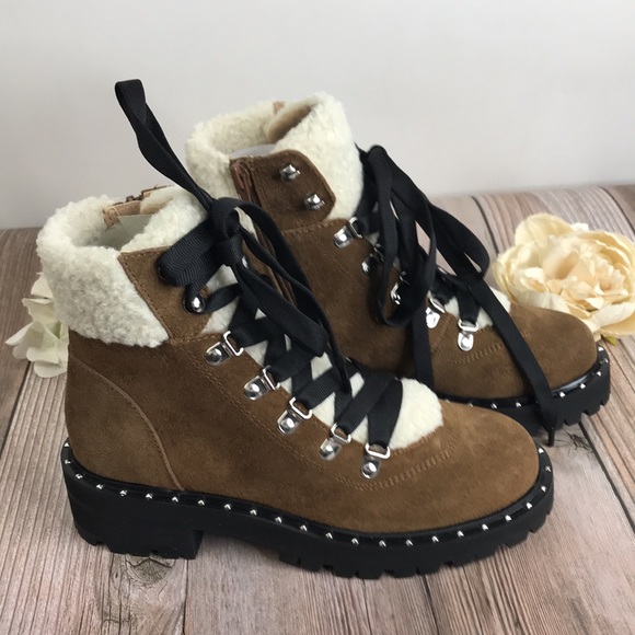Steve Madden Brown Suede Lace-Up Hiker Booties 6M - Picture 8 of 8